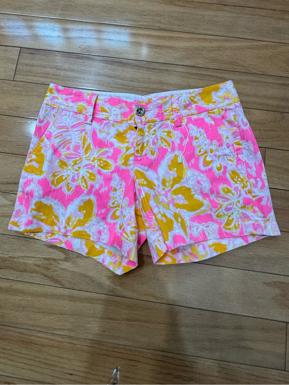 Lilly Pulitzer Callahan Kir Royal Pink Ooh La La Tropical Floral Shorts 00